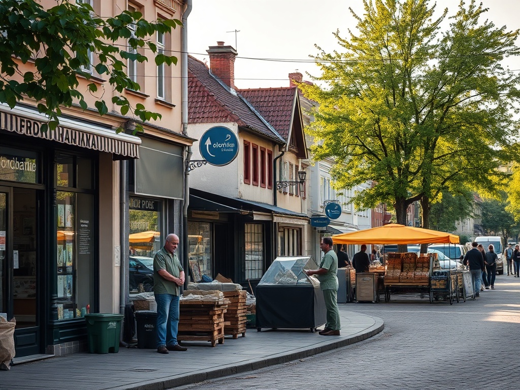 Mapa Przeworska z zaznaczonymi inwestycjami finansowanymi z Funduszy Europejskich